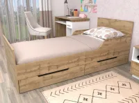 Ágykeret 90x200 BL betét 2db ágyneműtartó+ leesésgátlóval 1